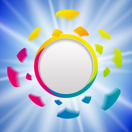 Colorful explosion design template. Vector background. Banner conceptのイラスト素材
