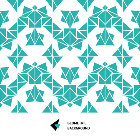 Abstract geometric background with mint colored triandles.のイラスト素材