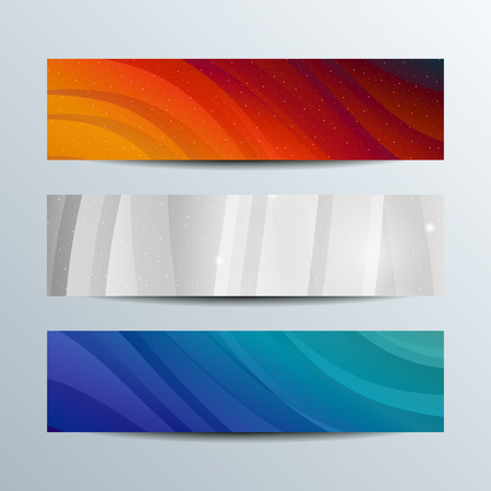 Colorful shiny waves banners. Vector template design concept.のイラスト素材