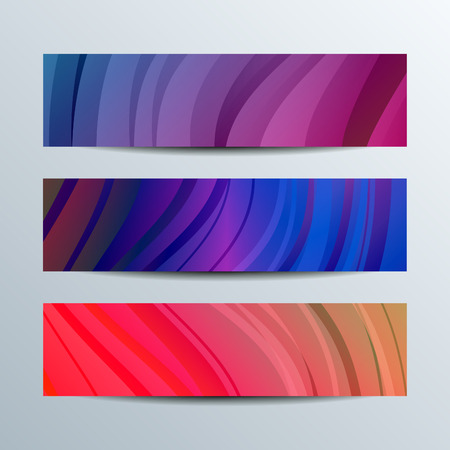 Colorful banners with waves. Vector itemplate backgroundsのイラスト素材