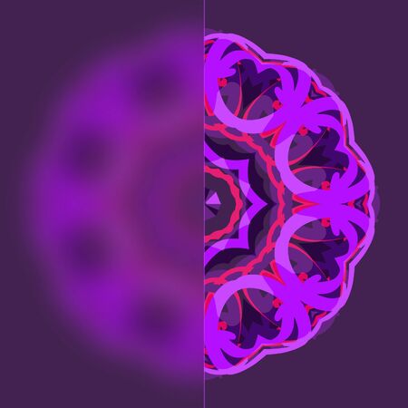 Abstract vector circle pattern element. Purple backgroundのイラスト素材