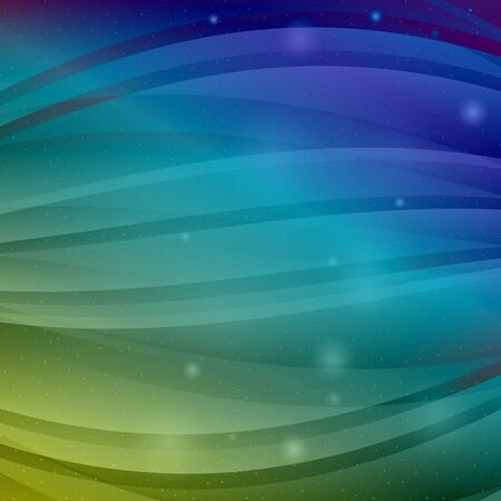Shiny night. Vector abstract background with waves.のイラスト素材