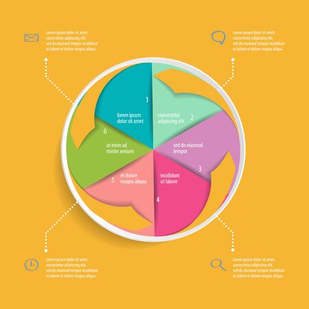 vector pie chart element for your infographic designのイラスト素材
