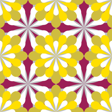 Seamless pattern with stylized flowers. Vector illustration.のイラスト素材