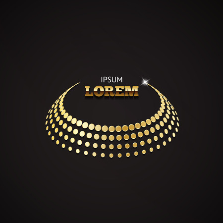 Gold crown logo concept. Shiny corporate business symbol. Vector logotype.のイラスト素材