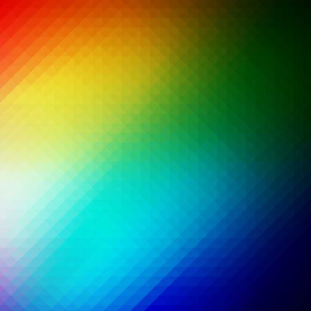 Colourful Triangular Rainbow Background. Bright Geometric Pattern. Spectrum Vector Illustration.のイラスト素材