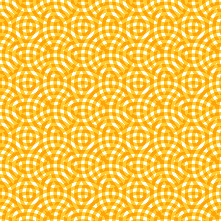 Abstract Yellow Seamless Pattern with Round Circles. Vector Endless Background.のイラスト素材