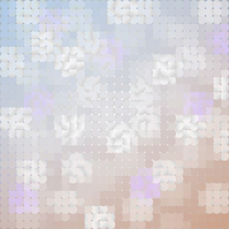 Abstract Blurred Pearl Background. Vector Geometric Shiny Patchwork. Mosaic Light Illustration.のイラスト素材