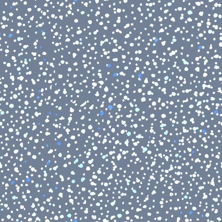 Abstract Gray and White Seamless Pattern. Vector Dotted Textured Background. Snowfall Illustration.のイラスト素材