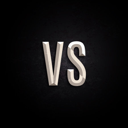 VS Competition Letters. Versus Posters Headline Design. Vector Fight Banner.のイラスト素材