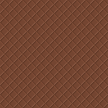 Chocolate Waffle Background. Crispy Snack Illustration. Realistic Food Seamless Pattern. Ice Cream Cone Texture.のイラスト素材