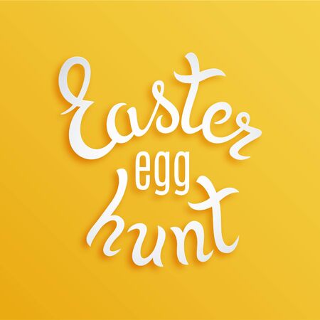 Easter Egg Hunt  Lettering Design.のイラスト素材