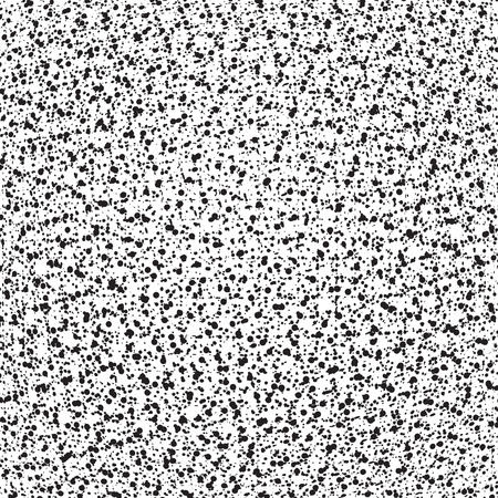 Abstract Black and White Pattern with Ink Blots. Vector Dotted Textured Background.のイラスト素材