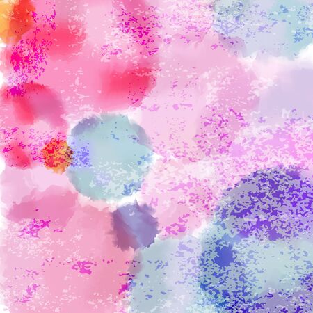 Cute Pastel Colored Watercolor Vector Imitation. Sweet Textured Background.のイラスト素材