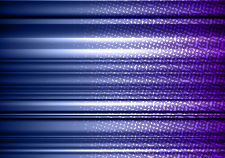 Abstract Horizontal Background with Shiny Lines. Vector Dynamic Banner with Blue, Purple and White Stripes. Minimal Gradient Texture for Graphic Design.のイラスト素材