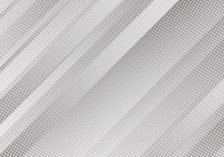 Abstract White Background with Stripes and Dots. Vector Minimal Banner. Grey Colored Sleek Texture for Banners and Presentations.のイラスト素材
