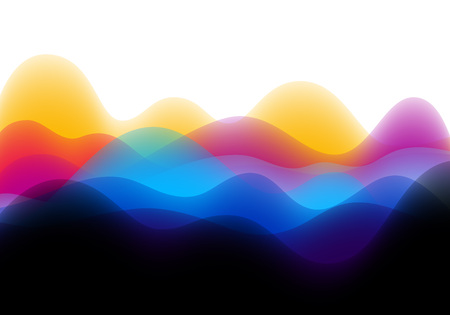 Abstract Background with Colorful Music Wave Concept. Vector Illustration of Volume Sound. Bright Bg for Banners, Posters and Designsのイラスト素材