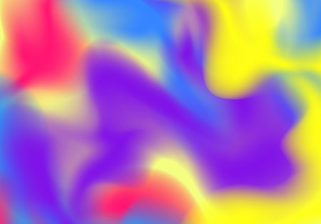 Bright Colorful Banner with Fluid Watercolor Flow. Abstract Holi Paint Splashes Texture. Rainbow...