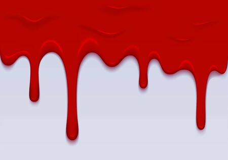Red Blood Illustration. Vector Border Dripping Blood. Abstract Halloween Backgroundのイラスト素材