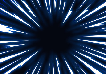 Vector Explosion Background with Shiny Thunderbolts. Abstract Glowing Energy Electric Effect