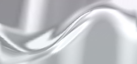 Abstract Sleek Fluid White Gradient Background. Vector Minimal Banner. Silver Colored Sleek Texture.のイラスト素材