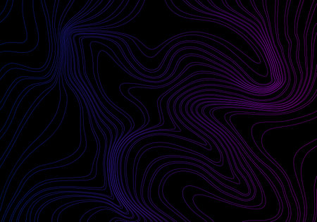Abstract Metaverse Map Concept with Linear Waves. Vector Illustration of Virtual Reality. Futuristic VR Universe Patternのイラスト素材