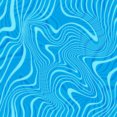 Water Surface Seamless Pattern. Vector Sea Ripple. Abstract Distort Background with Waves. Blue Swimming Pool Illustrationのイラスト素材