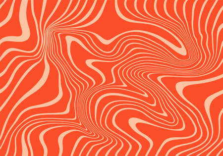 Seamless Pattern with Lines. Stylized Salmon Fish Fillet Texture. Abstract Vector Background for Fish Packaging, Sushi Restaurants and Menu Designのイラスト素材