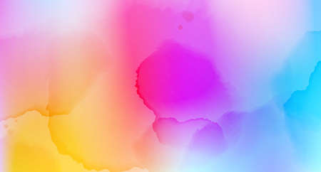 Colorful Watercolor Art Background in Vector. Wallpaper Design with Brush Paint Splashes. Bright Watercolor Illustration for Prints, Banners, Posters, Wall Art, Cover and Invitation Cardsのイラスト素材