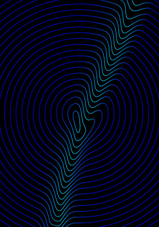 Abstract Background with Lines and Wave. Water Ripple 3D Effect. Vector Optical Illusionのイラスト素材