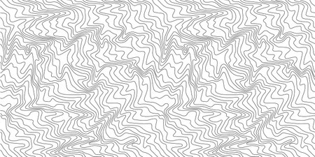 Abstract Weather Map Background. Vector Topographic Seamless Pattern. Linear Contour Map Textureのイラスト素材