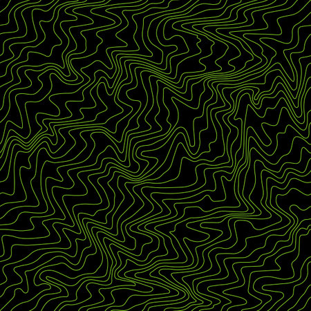 Linear Weather Map Background. Vector Topographic Seamless Pattern with Lines. Futuristic Y2k Abstract Map Illustrationのイラスト素材