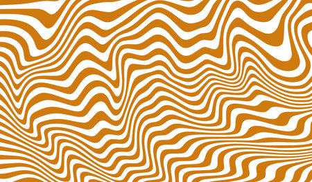 Vector Pattern with Wavy Salted Caramel. Abstract Swirl Bg. Splash and Wave Marble Texture of Candy, Chocolate, Syrup and Peanut Butter. Drip and Melt Background.のイラスト素材