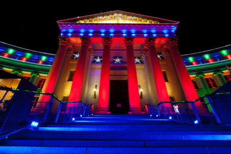 Denver City and County Building Illuminated For Christmas