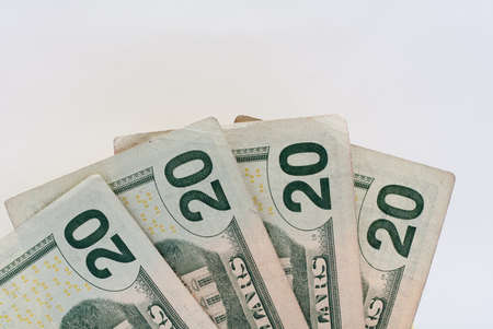 Twenty Dollar United States Currency Billの写真素材