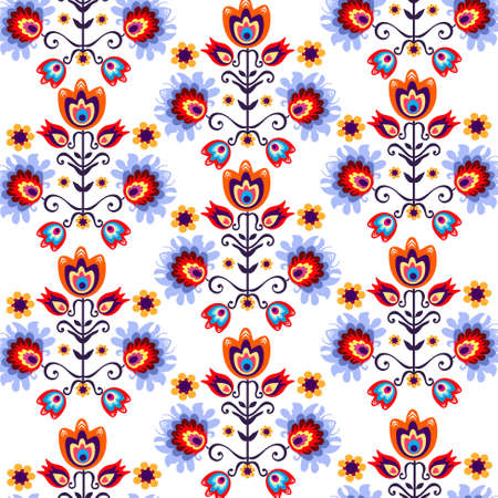 floral folk backgroundのイラスト素材