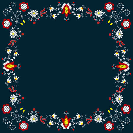 Folk label threeのイラスト素材