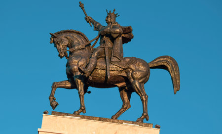 Equestrian statue of Stefan cel Mareの写真素材