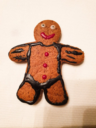 gingerbread man on white background