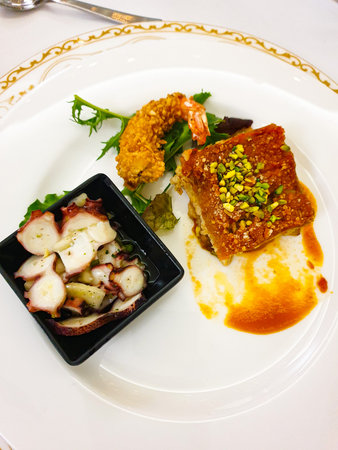 restaurant dish - top view