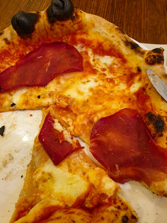 deformed pizza portrait - top view