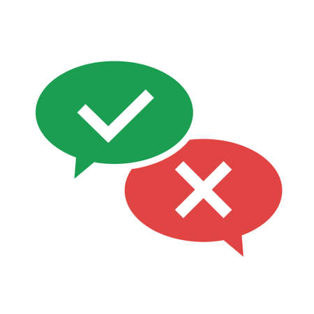 Do and don't icon vector illustration on white backgroundのイラスト素材