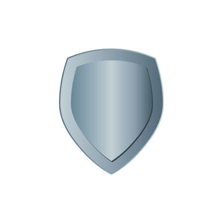 Protected steel guard shield concept. Safety badge steel iconのイラスト素材