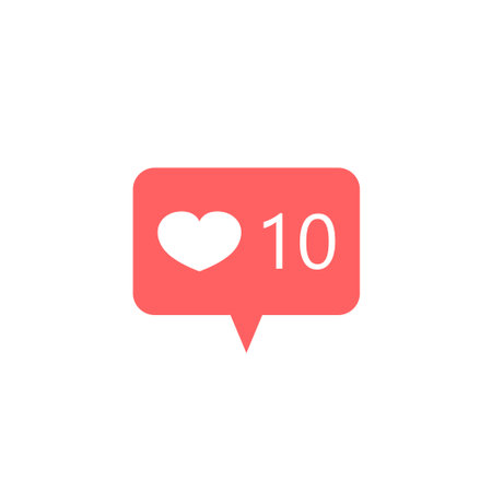 Vector counter notification icon. Chat notification icon