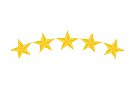 Rating stars vector isolated on white background