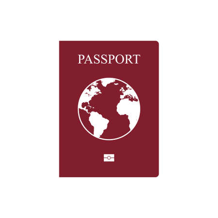 Passport vector icon isolated on white backgroundのイラスト素材