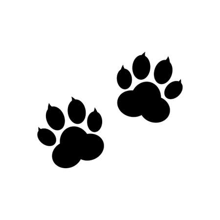 Paw print vector isolated on white backgroundのイラスト素材