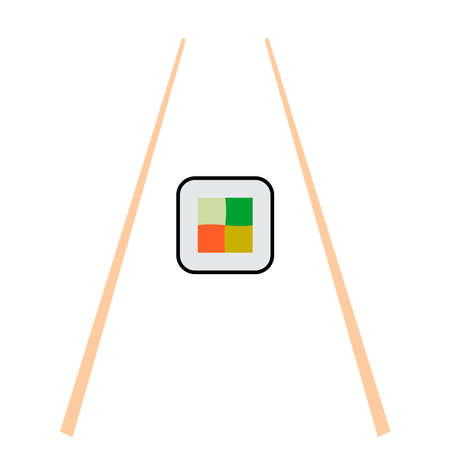 Sushi icon vector isolated on white backgroundのイラスト素材