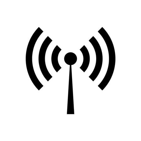 Wifi icon. Antenna vector icon isolated on white backgroundのイラスト素材
