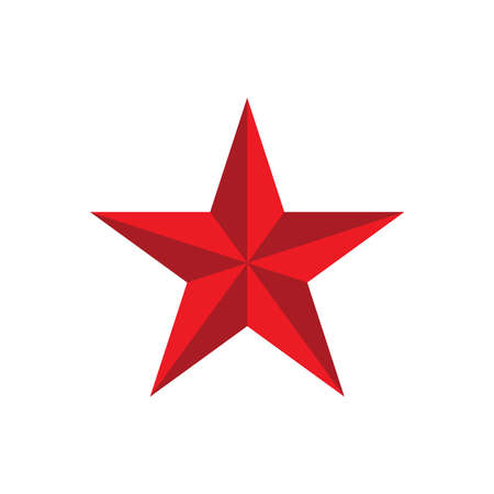 Red star symbol vector isolated on white backgroundのイラスト素材